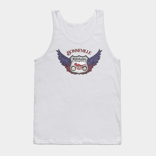 Vintage Motorcycle Logo Tank Top by Drop23